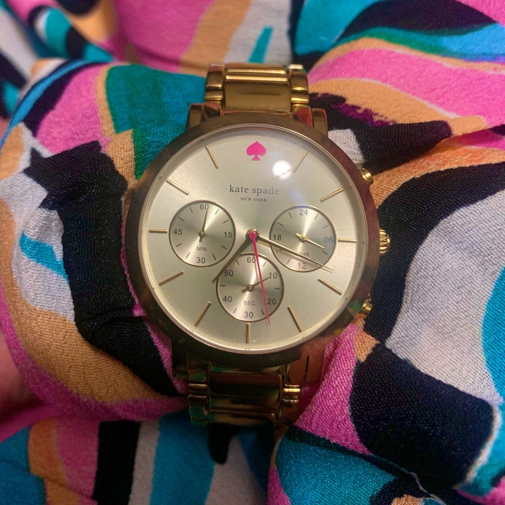 Kate Spade Gramercy Grand Gold Boyfriend Watch
